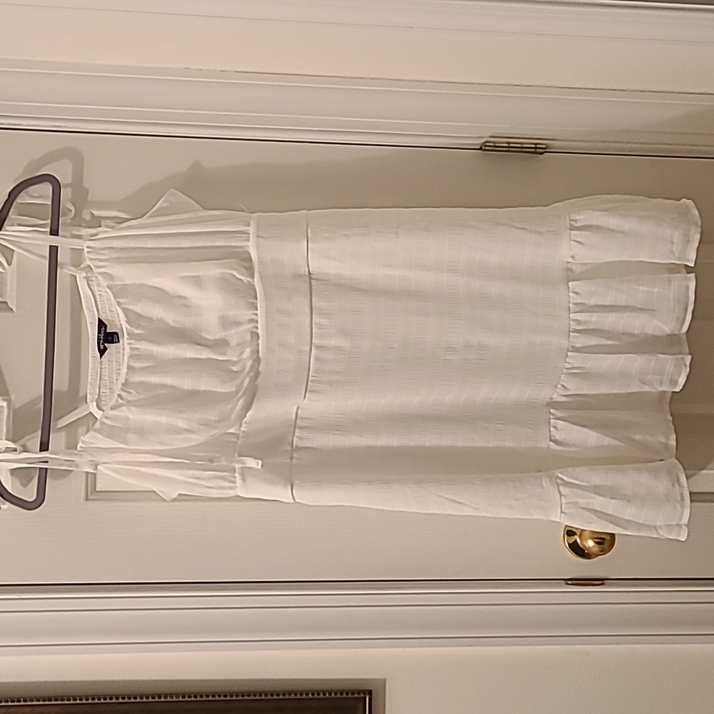 SPEECHLESS WOMANS JUNIOR PLUS SIZE LINED WHITE SUNDRESS SIZE 3X